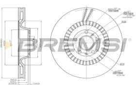 BREMSI CD7572V - DISCOS DE FRENO VW, AUDI