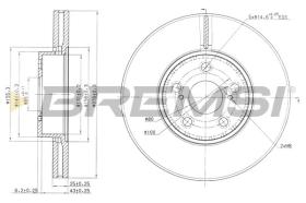 BREMSI CD7575V - DISCOS DE FRENO TOYOTA