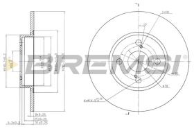 BREMSI CD7576S - DISCOS DE FRENO TOYOTA