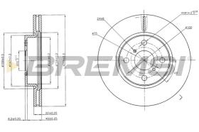 BREMSI CD7587V - DISCOS DE FRENO TOYOTA, DAIHATSU