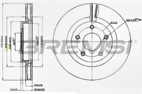 BREMSI CD7589V - DISCOS DE FRENO RENAULT, NISSAN