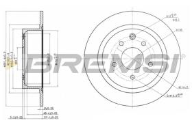 BREMSI CD7590S - DISCOS DE FRENO NISSAN