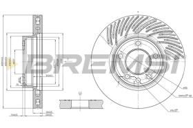 BREMSI CD7591VRD - DISCOS DE FRENO VW, PORSCHE