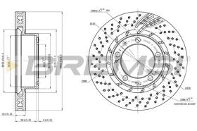 BREMSI CD7592VRD - DISCOS DE FRENO PORSCHE