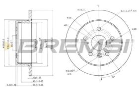 BREMSI CD7598S - DISCOS DE FRENO TOYOTA, LEXUS