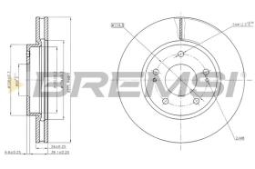 BREMSI CD7599V - DISCOS DE FRENO MITSUBISHI