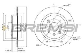 BREMSI CD7600S - DISCOS DE FRENO KIA