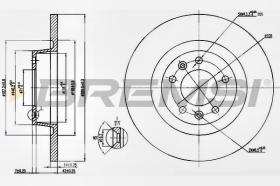 BREMSI CD7602S - DISCOS DE FRENO FIAT, PEUGEOT, CITROEN