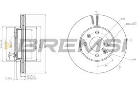 BREMSI CD7603V - DISCOS DE FRENO KIA, HYUNDAI