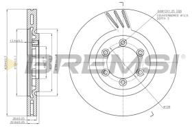 BREMSI CD7605V - DISCOS DE FRENO SSANGYONG, DAEWOO