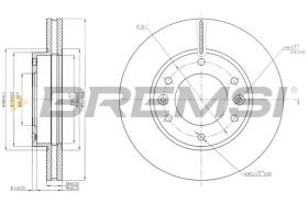 BREMSI CD7612V - DISCOS DE FRENO KIA