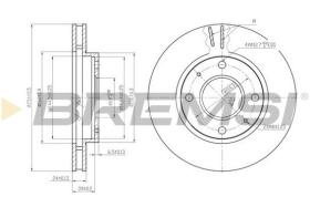 BREMSI CD7621V - DISCOS DE FRENO MITSUBISHI, SMART