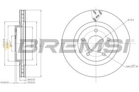 BREMSI CD7624V - DISCOS DE FRENO DODGE, CHRYSLER, MITSUBISHI