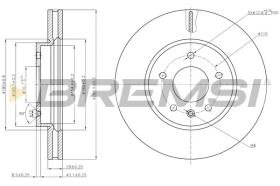 BREMSI CD7625V - DISCOS DE FRENO OPEL, VAUXHALL, CHEVROLET