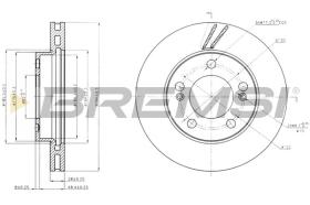 BREMSI CD7627V - DISCOS DE FRENO SSANGYONG