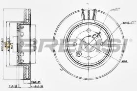 BREMSI CD7628V - DISCOS DE FRENO KIA