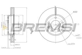 BREMSI CD7629V - DISCOS DE FRENO KIA