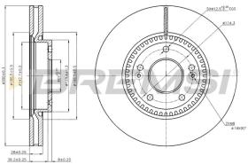 BREMSI CD7630V - DISCOS DE FRENO KIA, HYUNDAI