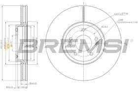 BREMSI CD7631V - DISCOS DE FRENO HYUNDAI, KIA