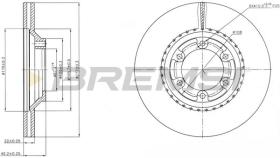 BREMSI CD7633V - DISCOS DE FRENO MITSUBISHI, HYUNDAI