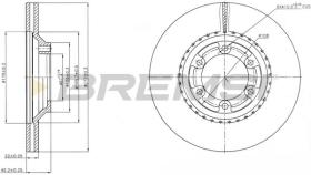 BREMSI CD7633V - DISCOS DE FRENO MITSUBISHI, HYUNDAI