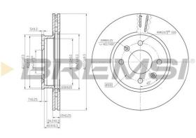 BREMSI CD7636V - DISCOS DE FRENO HYUNDAI