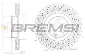 BREMSI CD7637V - DISCOS DE FRENO MERCEDES-BENZ