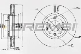 BREMSI CD7644V - DISCOS DE FRENO OPEL, VAUXHALL