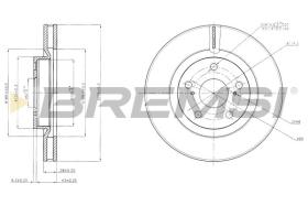 BREMSI CD7646V - DISCOS DE FRENO TOYOTA, LEXUS