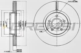 BREMSI CD7649V - DISCOS DE FRENO FORD, VOLVO