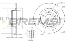 BREMSI CD7651S - DISCOS DE FRENO FIAT, OPEL, ABARTH, VAUXHALL