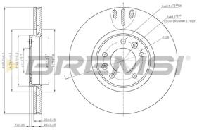 BREMSI CD7652V - DISCOS DE FRENO CITROEN