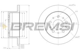 BREMSI CD7653S - DISCOS DE FRENO FIAT, PEUGEOT, CITROEN