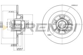 BREMSI CD7655S - DISCOS DE FRENO RENAULT