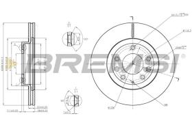 BREMSI CD7657V - DISCOS DE FRENO MAZDA