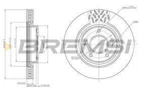 BREMSI CD7659V - DISCOS DE FRENO MITSUBISHI