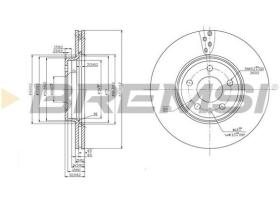 BREMSI CD7663V - DISCOS DE FRENO AUDI