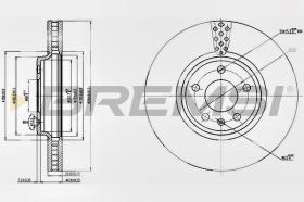 BREMSI CD7664V - DISCOS DE FRENO AUDI