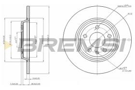 BREMSI CD7666S - DISCOS DE FRENO AUDI