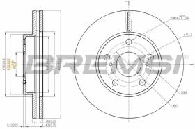 BREMSI CD7668V - DISCOS DE FRENO TOYOTA