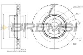 BREMSI CD7670V - DISCOS DE FRENO MERCEDES-BENZ, CHRYSLER