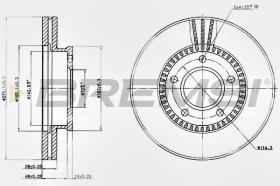 BREMSI CD7673V - DISCOS DE FRENO MAZDA