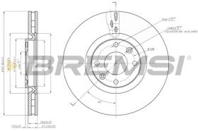 BREMSI CD7676V - DISCOS DE FRENO PEUGEOT, CITROEN, DS