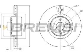 BREMSI CD7680V - DISCOS DE FRENO VOLVO