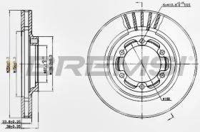 BREMSI CD7685V - DISCOS DE FRENO MITSUBISHI