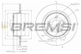 BREMSI CD7691S - DISCOS DE FRENO MERCEDES-BENZ