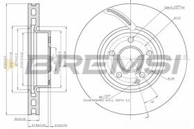 BREMSI CD7692V - DISCOS DE FRENO MERCEDES-BENZ