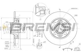 BREMSI CD7695S - DISCOS DE FRENO PEUGEOT, CITROEN