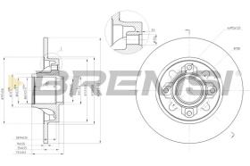 BREMSI CD7696S - DISCOS DE FRENO PEUGEOT, CITROEN