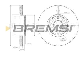 BREMSI CD7706V - DISCOS DE FRENO VW, AUDI, SEAT, SKODA